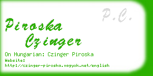 piroska czinger business card